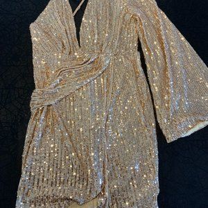 Sequin Mini Dress - One Shoulder